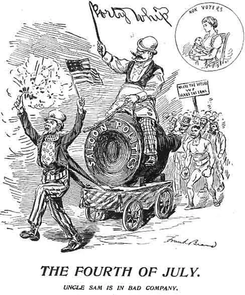 Saloon Politics - Beard Cartoon